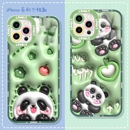 Apple 15 Phone Case iphone14pro Protective Case 13mini Shock-resistant 12 All-Inclusive 11/xsmax/xr Silicone ip7 Frosted Female 8plus Soft Case 6s Panda Cartoon