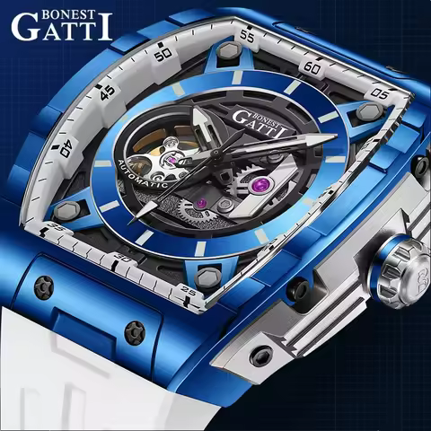 NEW BONEST GATTI Luxurious Automatic Watch New Mechanical Watches For Men Original Sapphire Glass Lu