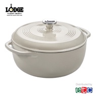 Lodge Enameled Cast Iron Dutch Oven - White Oyster (6qt/5.58L)