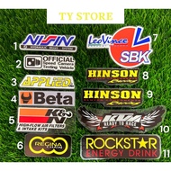 Sticker Motor Reflective HINSON / BETA / KTM / ROCKSTAR / APPLIED / OFFICIAL / BAPEKIDS / SBK Stiker