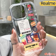 Cute Menu PC Case Realme Note-50 C53 C51/C51s OPPO 60 A3-Pro Reno 12/12F A79 Glossy Guys Clear Acryl