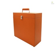 (Docooler)Vinyl Record Storage Box Portable Vinyl Record Storage and Carrying Case with Lids and Han