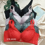 [1 in RM39]97N #650 WOMAN Ladies big breast soft Comfortable non wired bra 36-44 C/D cup 大胸女性无磁无钢圈亲肤