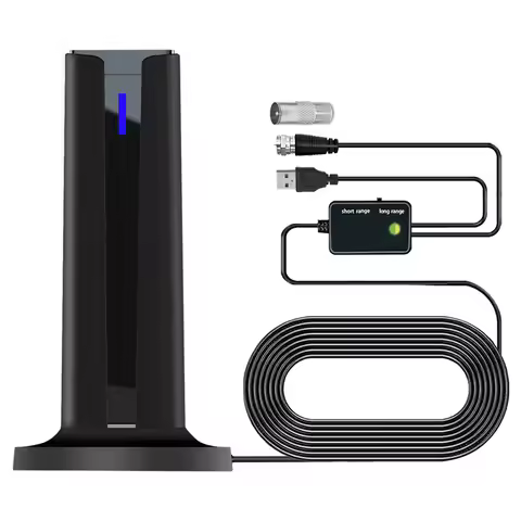 Digital TV Antenna for Smart TV Indoor TV Antenna 360°&Long Range Reception HDTV Antenna Supports 4K