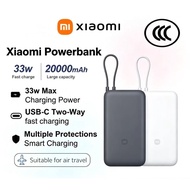 【CCC Certified】Xiaomi Powerbank 33W PowerBank 20000mAh 33W Built-in Cable Pocket Fast Charging Versi
