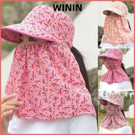 WININ Sun Hat, Neck Protection Anti-UV Tea Picking Cap, Fashion Wide Brim Breathable with  Women's P