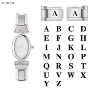 Fashion Letter Watch Strap Connector Fit 9/18mm Stainless Steel Bracelet DIY Jewelry Making Beads