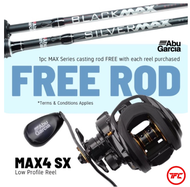 Abu Garcia MAX4 SX Baitcast Reel + Free Rod MAX4SX-L MAX BC