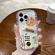 Casing Hp OPPO A92 A52 A72 A92s A93 5G A94 5G A95 5G A74 F19s F17 Pro F19 Pro F19 Pro+ F11 F9 Pro R15 R17 Case Cute Smile Notes Stylish Clear Transparent Clear Cesing Soft Silicone Clear Case Softcase