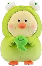 MINISO 9'' BIBI Chicken Series Stuffed Animal Plush Toy, Kawaii Plush Cute Pillow Travel Plush Toy Gifts for Boys and Girls (Costume Frog)