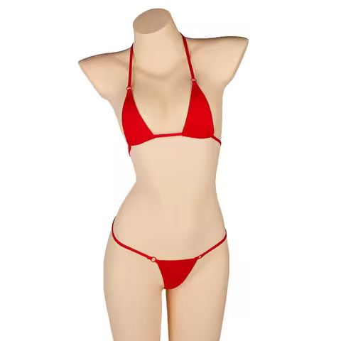 DEKA Solid Transparent Bikini Women Mini Micro Bikini Set Bandage Thong Underwear G-String Bra Swims