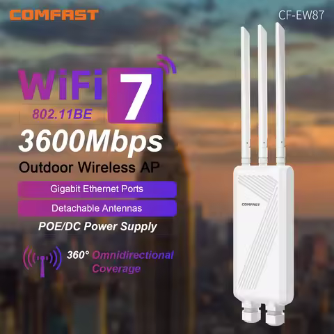 Comfast WiFi7 3600Mbps Outdoor CPE Wireless Access Point AP 2.4GHz 5.8GHz Dual Band Repeater Router 