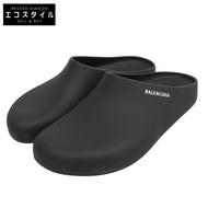Balenciaga POOL 閉合式拖鞋，男士，黑色，尺寸 27.5cm（英國號）[二手]