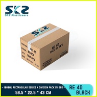 ♞,♘,♙SKZ BENTO BOX RE 4 DIVISION 1BOX [RE-4D] ENVIRONMENTAL FRIENDLY FOOD STORAGE MICROWAVABLE