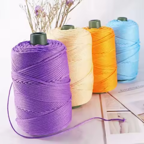 240 Meters Polyester Rope Crochet Bag Cord Macrame Rope Crochet Thread Gift for Knitter Yarn for DIY