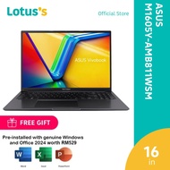 Asus Vivobook 16 M1605Y-AMB811WSM WUXGA Laptop Indie Black  (R5-7430U,8GB,512GB,16",W11,H&S+M365)