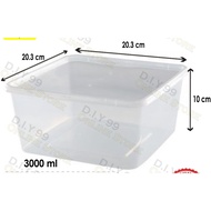 Felton Disposable Square Food Container 30pcs FS 3000 [3000ML] / Disposable Container / 1 time use c