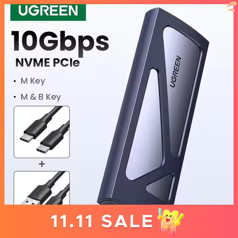UGREEN M2 SSD Case NVMe 10Gbps SSD Adapter USB C 3.2 Gen2 Tool-Free External Enclosure for NVME PCIE