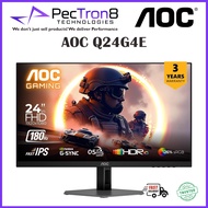 AOC Q24G4E 23.8" IPS QHD 180HZ 2K LED Gaming Monitor - HDMI 2.0, DP 1.4, PIVOT VESA
