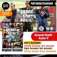 GTA 5 Grand Theft Auto V Steam or Epic Account PC Game Online Version &amp; Offline Version (Digital Download ) NO CD 💿
