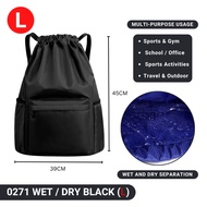 Beg galas tali cerut beg sukan perempuan beg waterproof beg simpanan pakaian drawstring bag drawstri