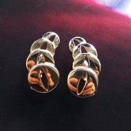 Vintage Jewelry 西洋古董飾品 MONET 金色調 對稱幾何 夾式耳環