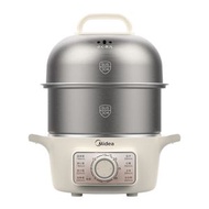 包送貨 -美的蒸蛋器 多功能小型蒸蛋器 煮蛋器MZ-ZDE16T72 自動斷電 雙層家用電蒸鍋 迷你早餐機 蒸蛋器 煮蛋神器 快速早餐機 小型蒸煮鍋 懶人料理 -平行進口