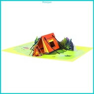 RPAN 3D Tent Card for Vacation Wishes and Anniversary Celebration Paper Greeting Card