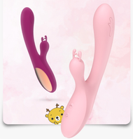 Rechargeable Clitoris Massager Dildo Rabbit Vibrator (Pink) Sex Toy / Adult Toy for Women Dildo Gspo