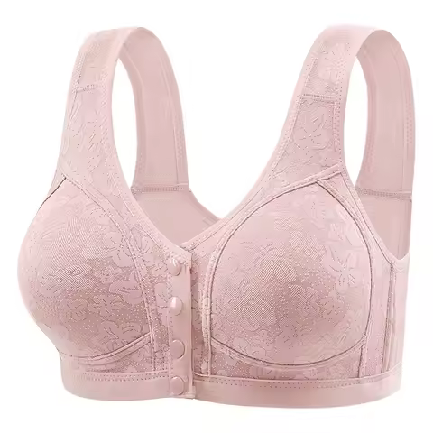 Nursing Bra Girl's Front-closure Camisole-style Middle-aged Women Brassiere Supportive Big Busts Lad