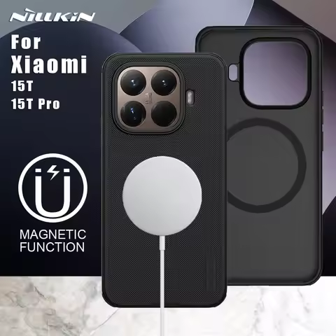 For Xiaomi Mi 15T Pro / 15T 5G Case Magnetic Nillkin Super Frosted Shield Magsafe TPU Soft Edge and 