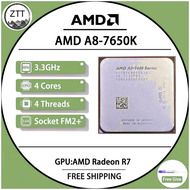 A8 A8-Series แอมป์7650K A8 AD765KXBI44JA A8-7650 7650 3.3GHz Quad-Core FM2ซ็อกเก็ตเครื่องประมวลผลซีพ