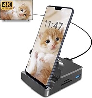 GKI USB-C 7-in-1 Docking Station, USB-C Hub with 4K HDMI, Type-C Phone to TV Adapter, Multiport Expa