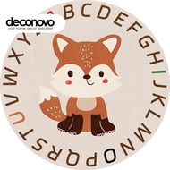 Round Kids Play Rug Alphabet Nursery Area Rug 80cm Extra Large Soft Crawling Play Mat 100cm Floor ma