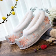 Chasing the Moon Lingxiao Xiamo All-Match Floating Zero Winter Hanfu Shoes Plush Head-up Shoes Ancie