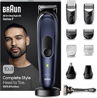 Braun All-In-One Trimmer Set 7, 10-in-1 Multigroom, Beard Trimmer, Nose Hair Trimmer, Hair Trimmer f
