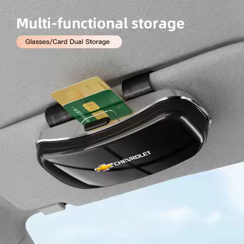 Car Sun Visor Sunglasses Case Glasses Holder For Chevrolet Cruze Sonic Silverado Trax Bolt Spark Tah