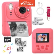Kids Camera Instant Print Photo, Puzzle Game Integrated Cam, Sharp Digital Video, Meaningful Birthda