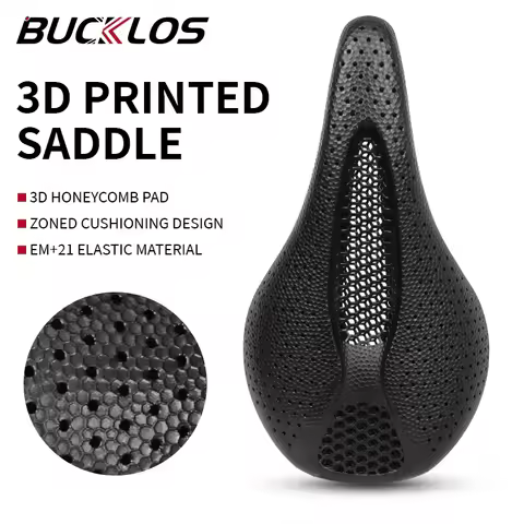 BUCKLOS 3D Printed Bike Saddle Carbon Fiber Bicycle Seat Cushion Honeycomb Nylon 3D Printing Road MT
