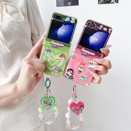 For Samsung Galaxy Z Flip 5 Premium Deluxe Unique pattern Design Folding String with beads Protectiv