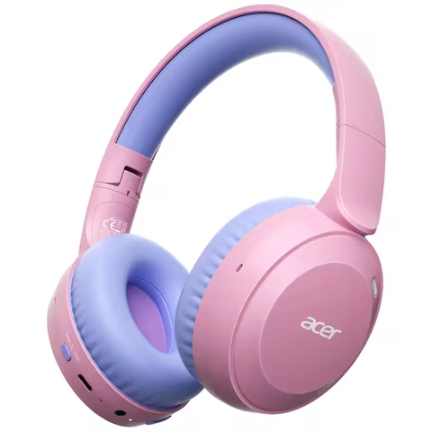 Acer Kids Bluetooth 6.0 Headphones 85/94dB Volume Limited Lightweight Over-Ear Wireless Headphones w