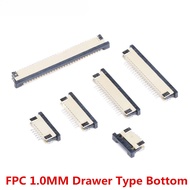 10pcs 1mm Pitch Under Clamshell Socket FPC FFC Flat Cable Connector 4P 5P 6P 8P 10P 12P 14P 16P 20P 