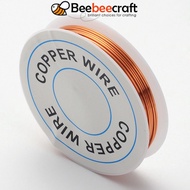1 Roll Bare Copper Wire Raw Copper Wire Copper Jewelry Craft Copper Wire Nickel Free 20 Gauge 0.8mm about 9.84 Feet(3m)/roll