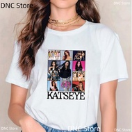 S-5XL Ready stock Katseye Music Singer Print T-Shirt Womens Fashion Harajuku Y2 00s Tshirt Summer Wo
