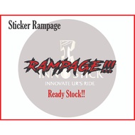 Sticker Rampage font sticker motor helmet