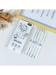 5pcs Set Sanrio Hello Kitty Cute Neutral Pen Black, Y2k High Aesthetic Value Minimalist Carbon Pen B