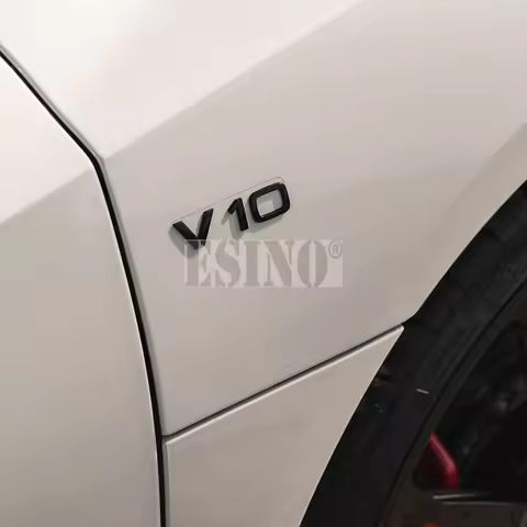 V6T V8T V10 W12 3D ABS Chrome Emblem Car Badge Sticker Decal for Audi A6 A7 A8 S4 S5 S6 S7 S8 RS4 RS