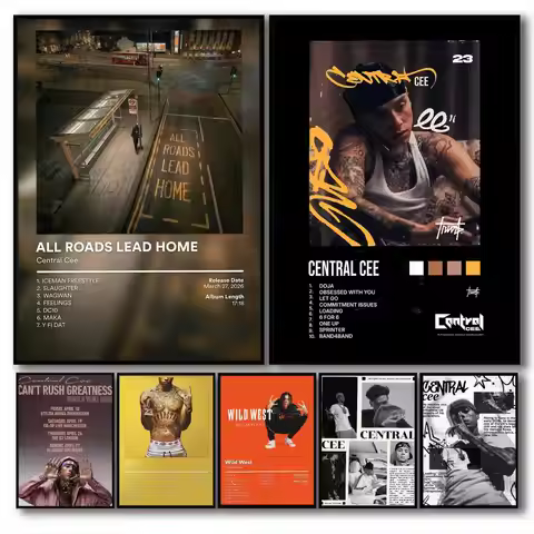 Popular Album C-Central Cee Poster PP Wall Decor Posters Celebrity Music Art Prints Bedroom Office G