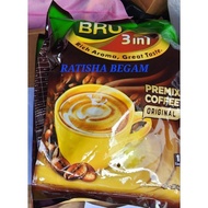 BRU COFFEE 3 IN 1 Premix Coffee 15 Sachets