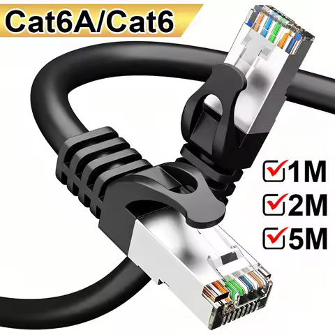 High Speed Cat6A Ethernet Cable RJ45 LAN Internet Cord for Gaming Patch Panel Computer Router Modem 